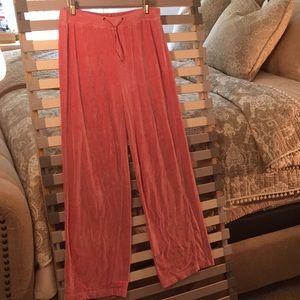 Talbots pink velour sweatpants